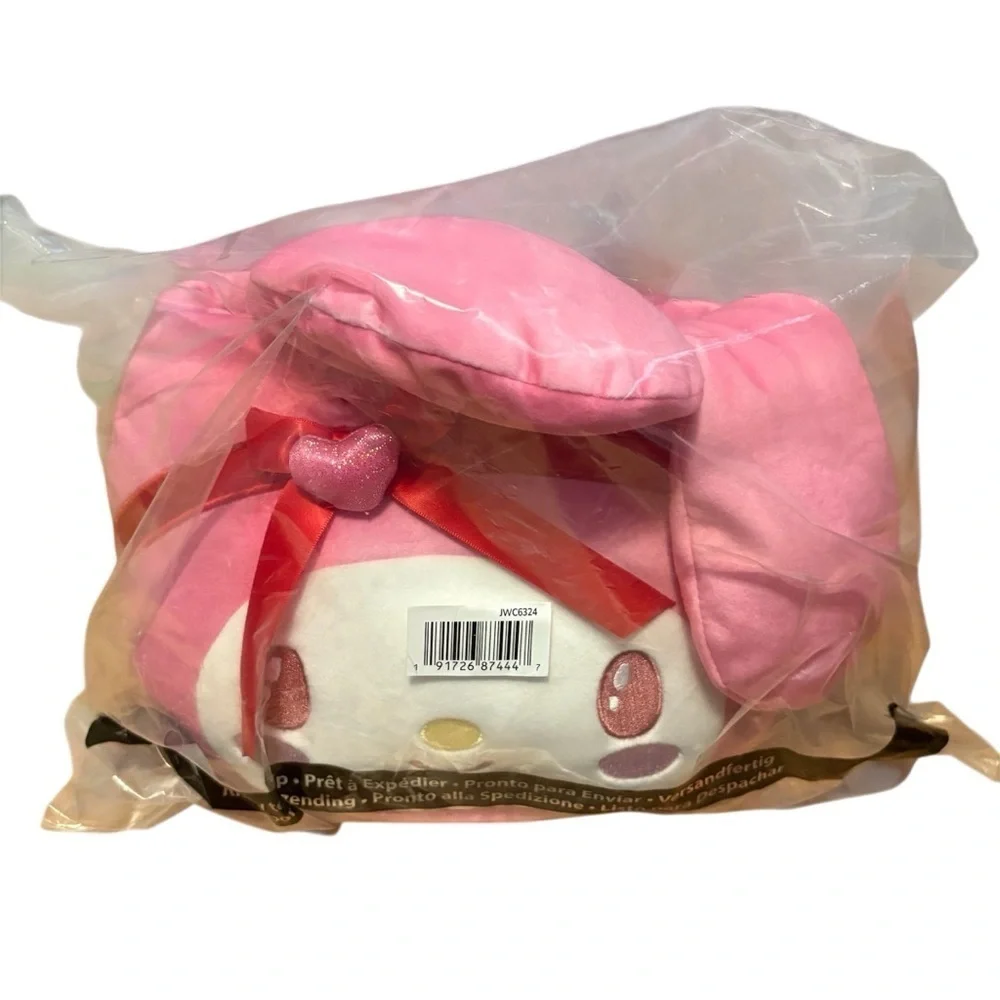 Hello Kitty My Melody Plush Basket Pail Bin Handle NEW Easter Halloween